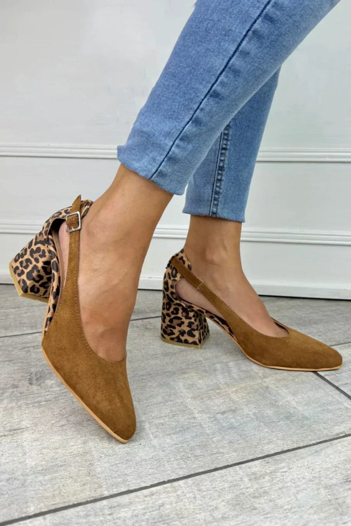 Brielle | Leopard Print Heel Slingbacks