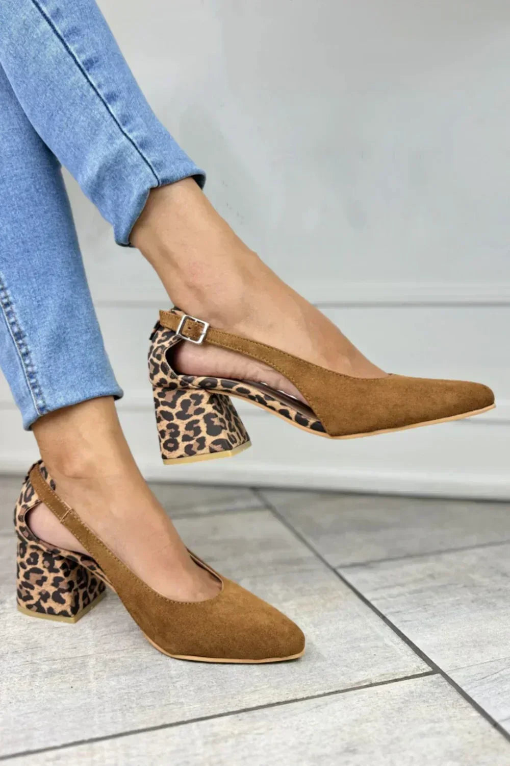 Brielle | Leopard Print Heel Slingbacks