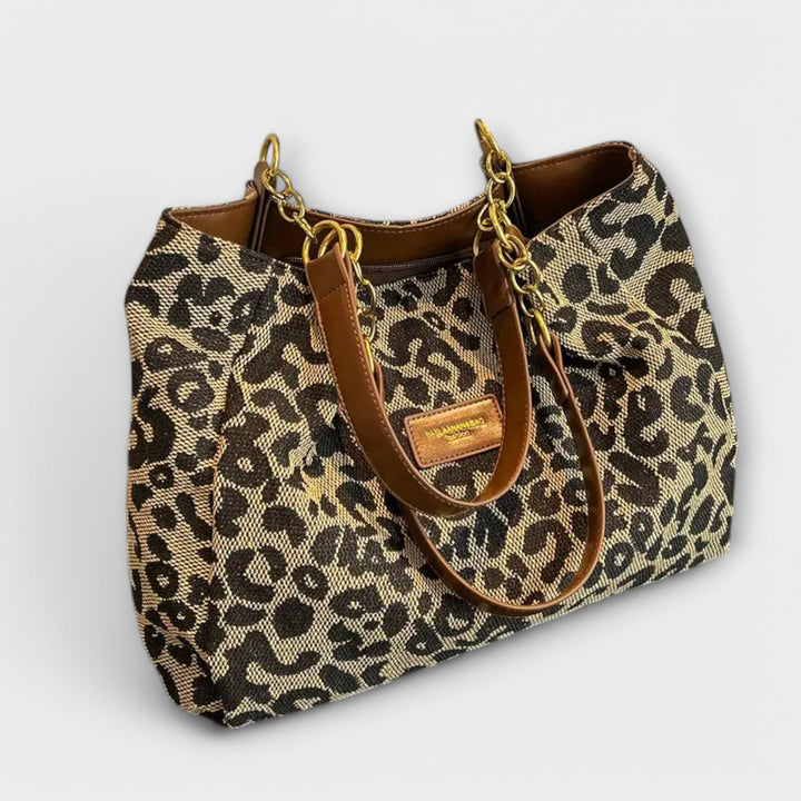 Sophia|Leopard Canvas Tote
