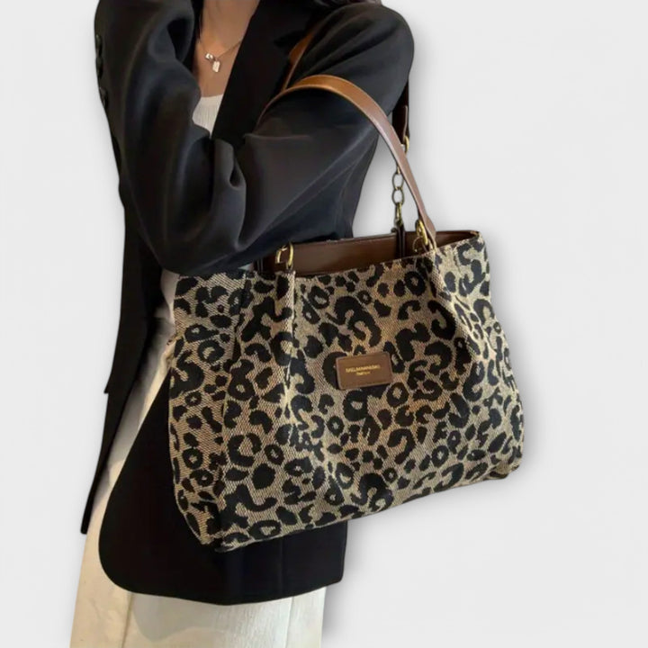 Sophia|Leopard Canvas Tote