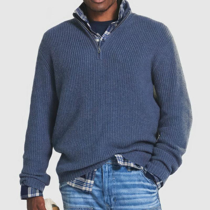 Elias | Knitted Men's Sweater with Zipper
