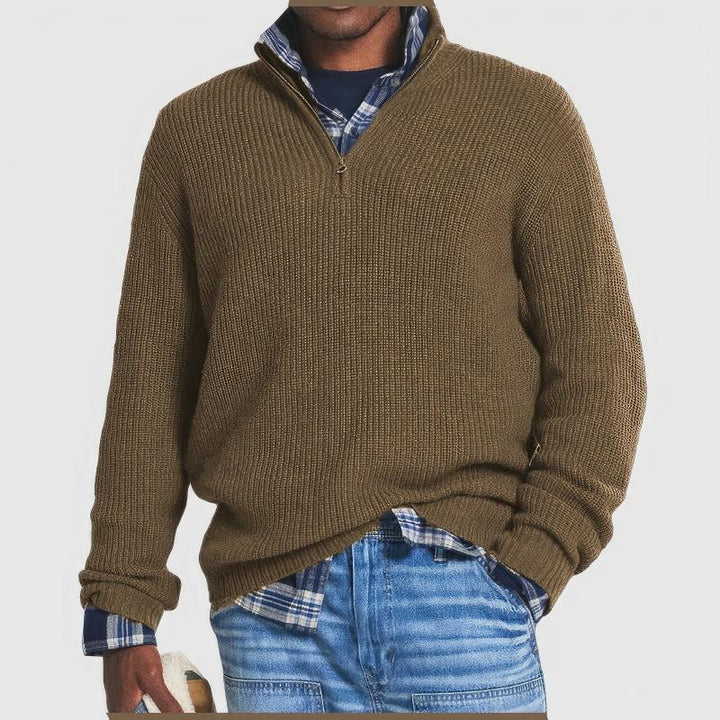 Elias | Knitted Men's Sweater with Zipper