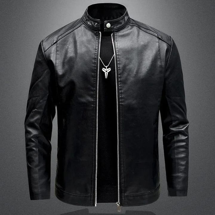 Elegant Men's Biker Leather Jacket